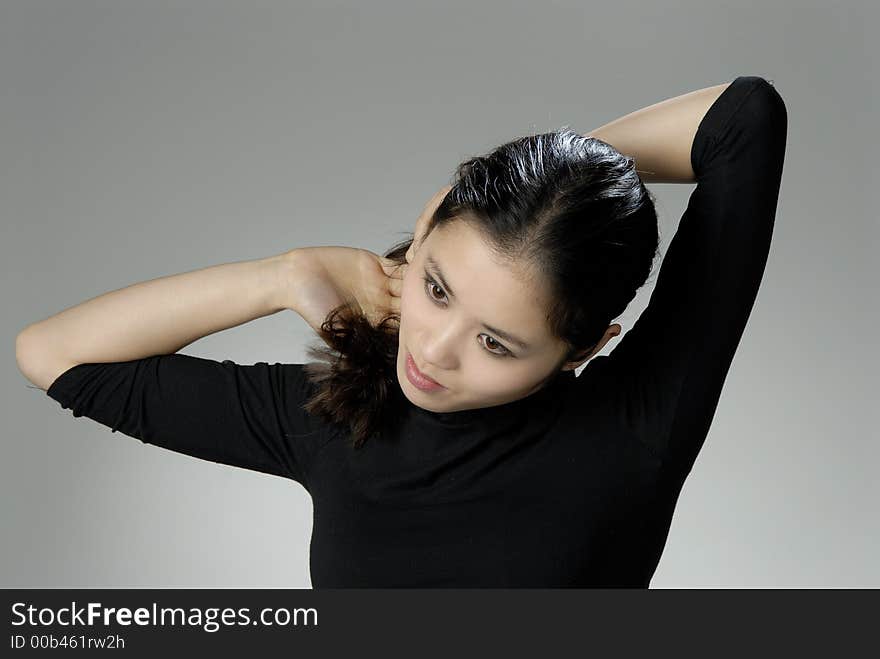 Studio portrait of a asian girl. Studio portrait of a asian girl