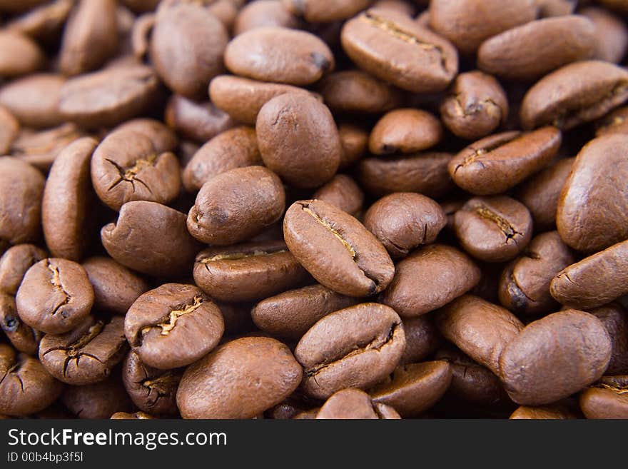 Coffee beans, close-up, blurred, colombian coffee bean. Coffee beans, close-up, blurred, colombian coffee bean