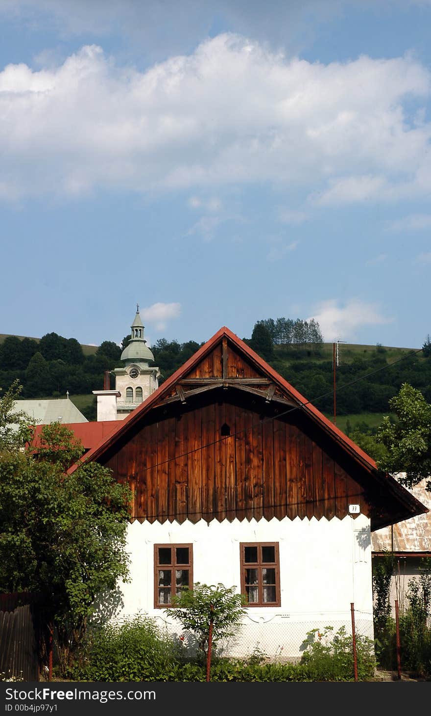 Woodenn house uder the Low Tatras mountains in Slovakia. Woodenn house uder the Low Tatras mountains in Slovakia