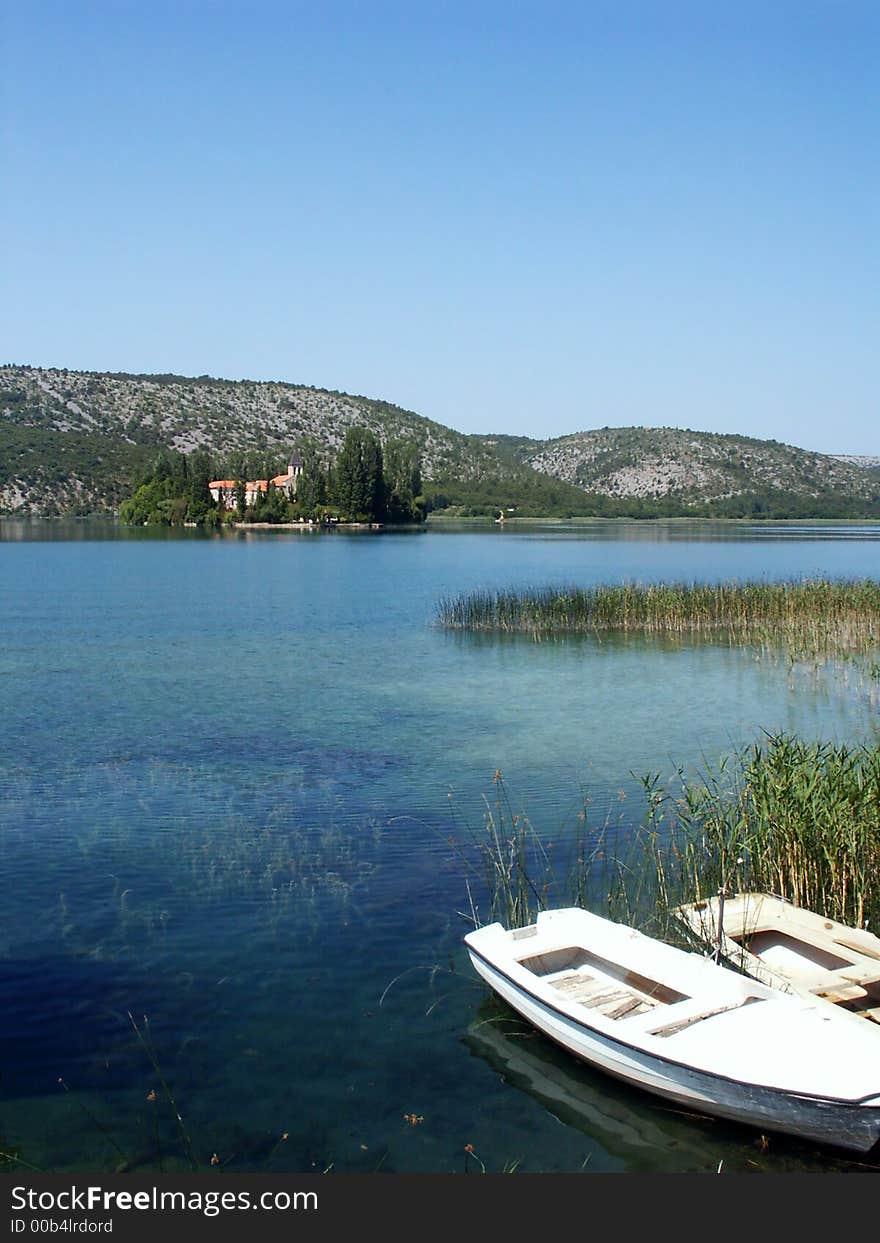 Monastery In Beatiful Krka River In Croatia 2