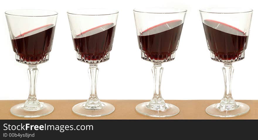 Wineglasses on a line