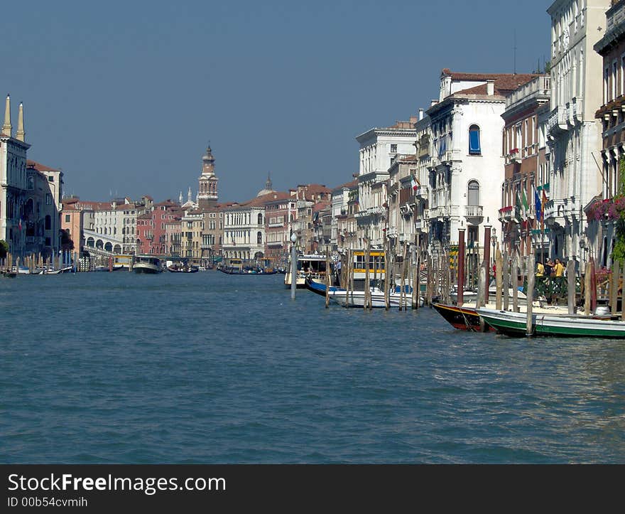 Nice view on a canal of Venice