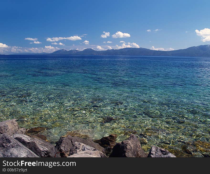 Sea View On A Sunny Day