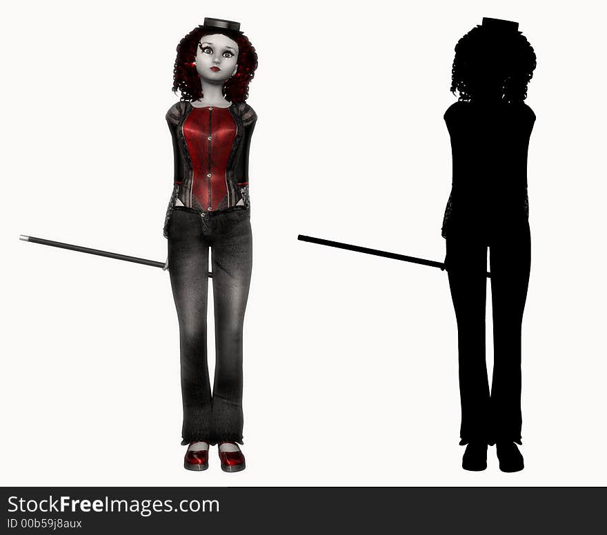 Digital gothic figure for your artistic creations. Digital gothic figure for your artistic creations