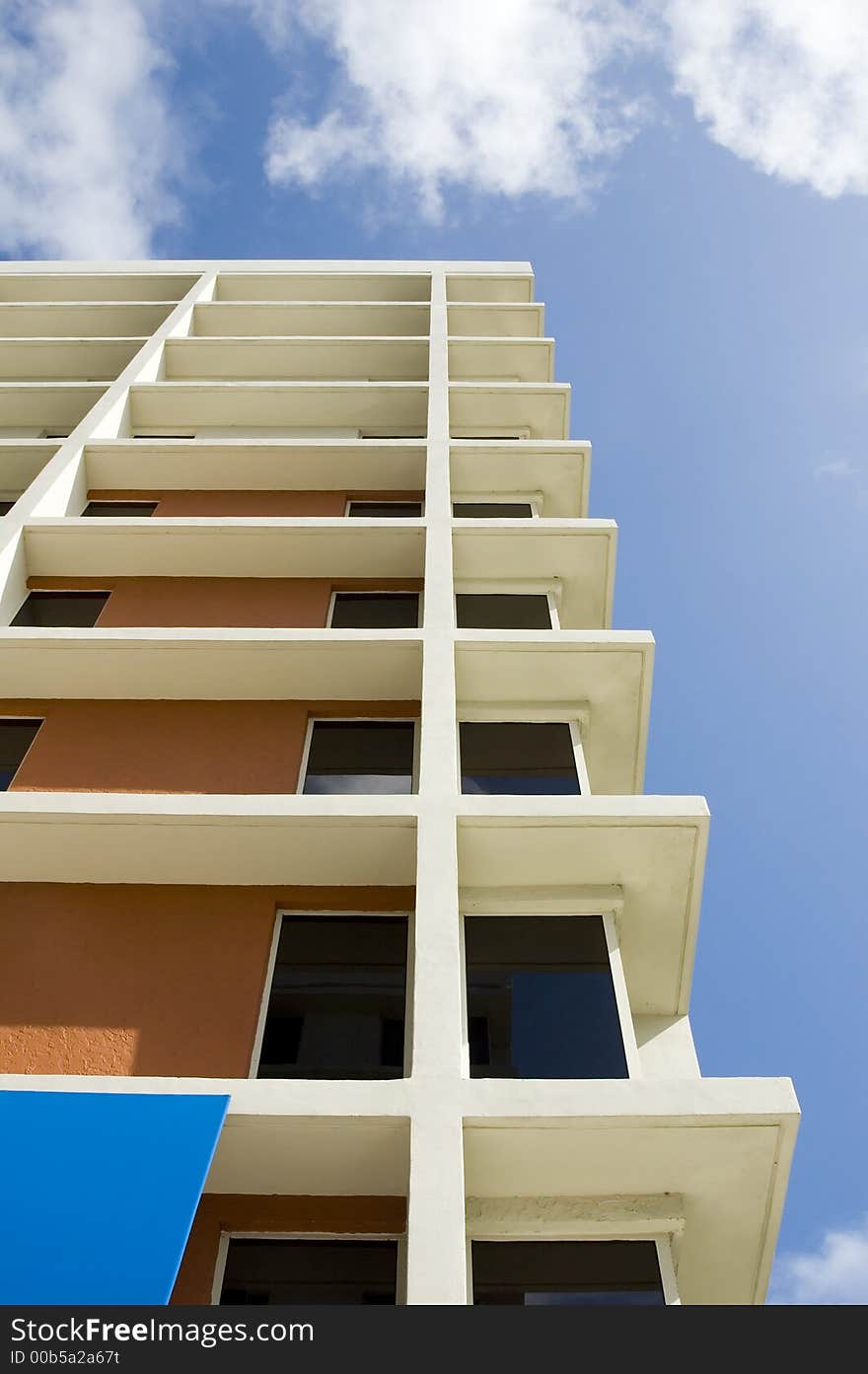 Modern corporate building in perspective towards the sky. Modern corporate building in perspective towards the sky