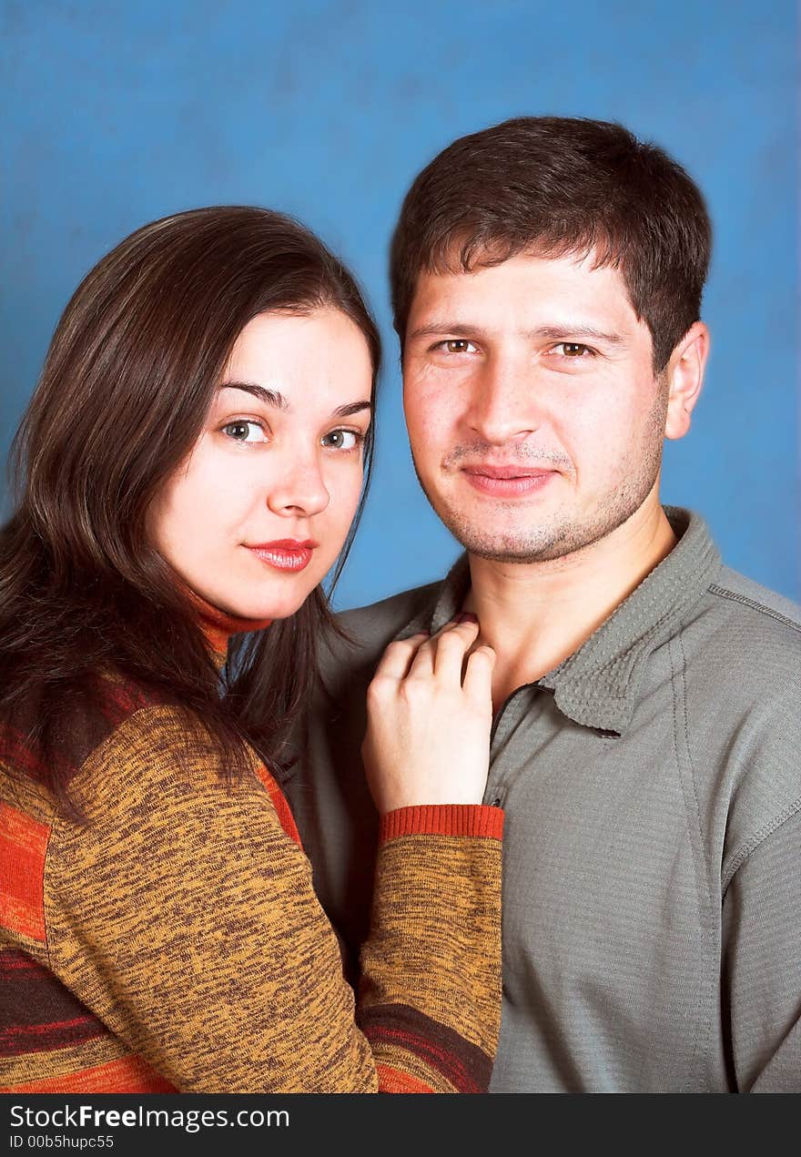 Young family in casual wear