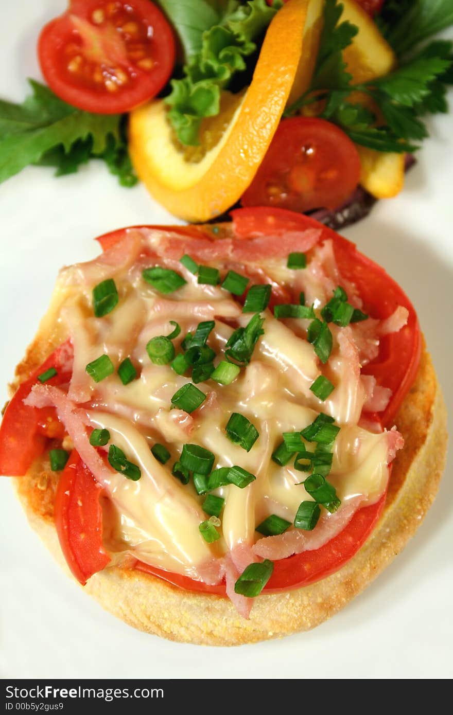 Tomato, Ham And Cheese Muffin.