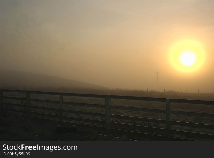 In the far north of Scotland, the sun rises over the mist at later than 9am. In the far north of Scotland, the sun rises over the mist at later than 9am.