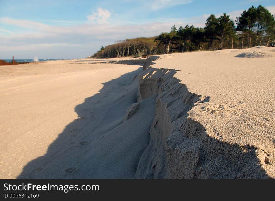 Sand beach formation, interesting texture