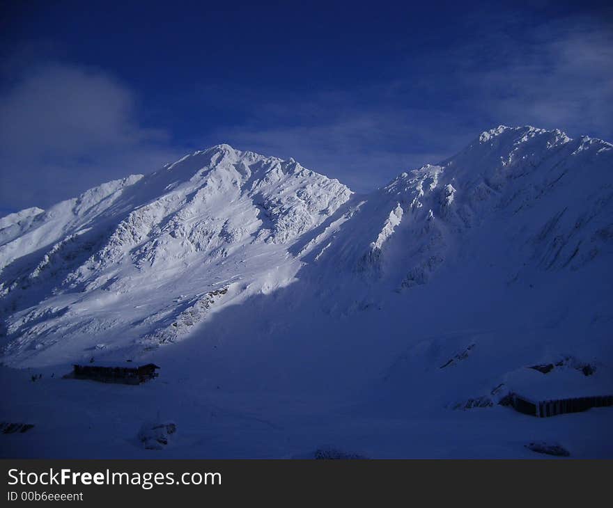 Balea lac winter snow mountains