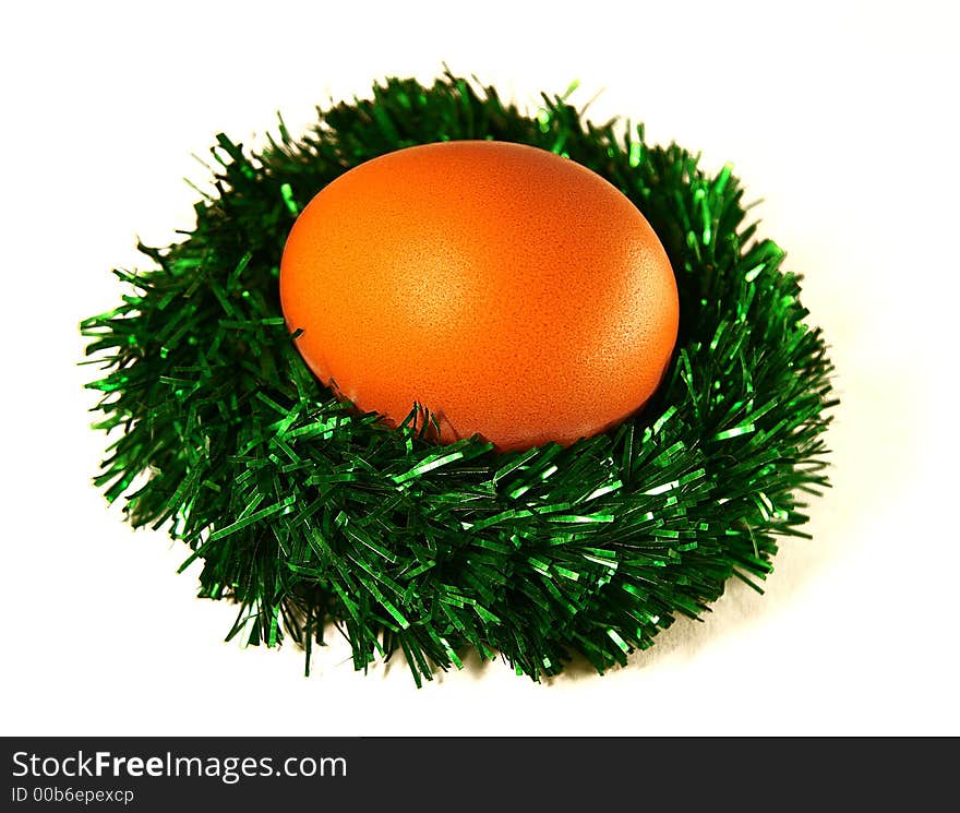 Jack from a tinsel with egg.