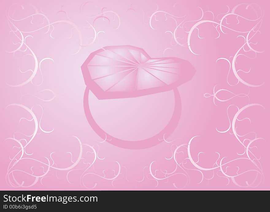 Heart ring background (special design for Valentine's Day)