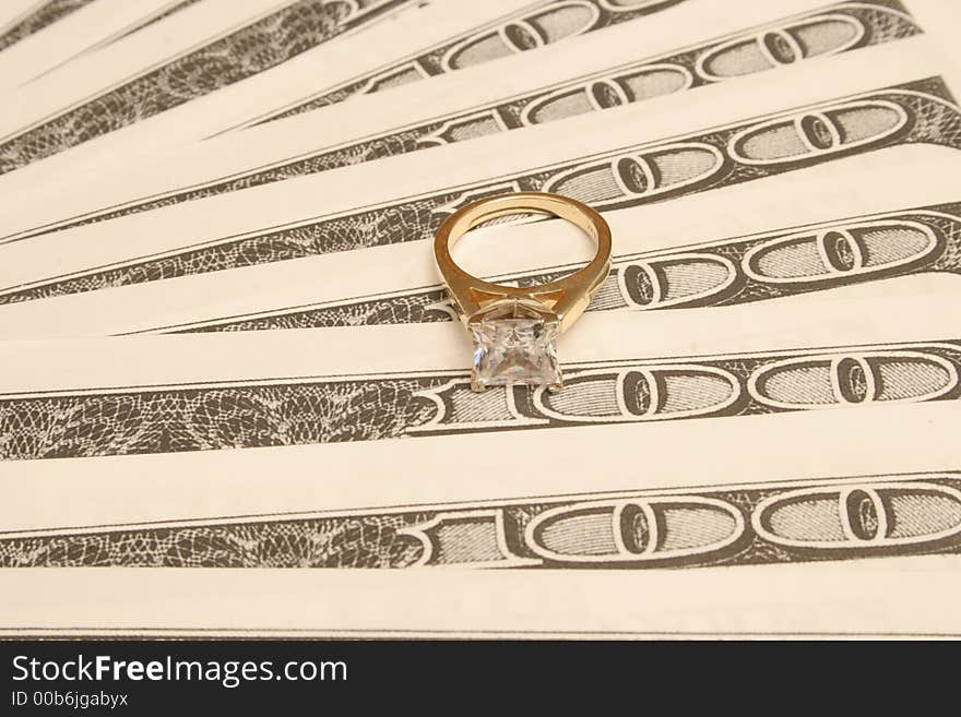 Engagement Ring On Money