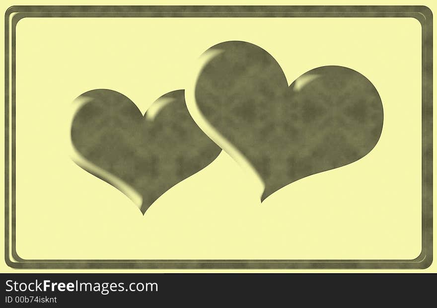 Two hearts valentines background illustration. Two hearts valentines background illustration