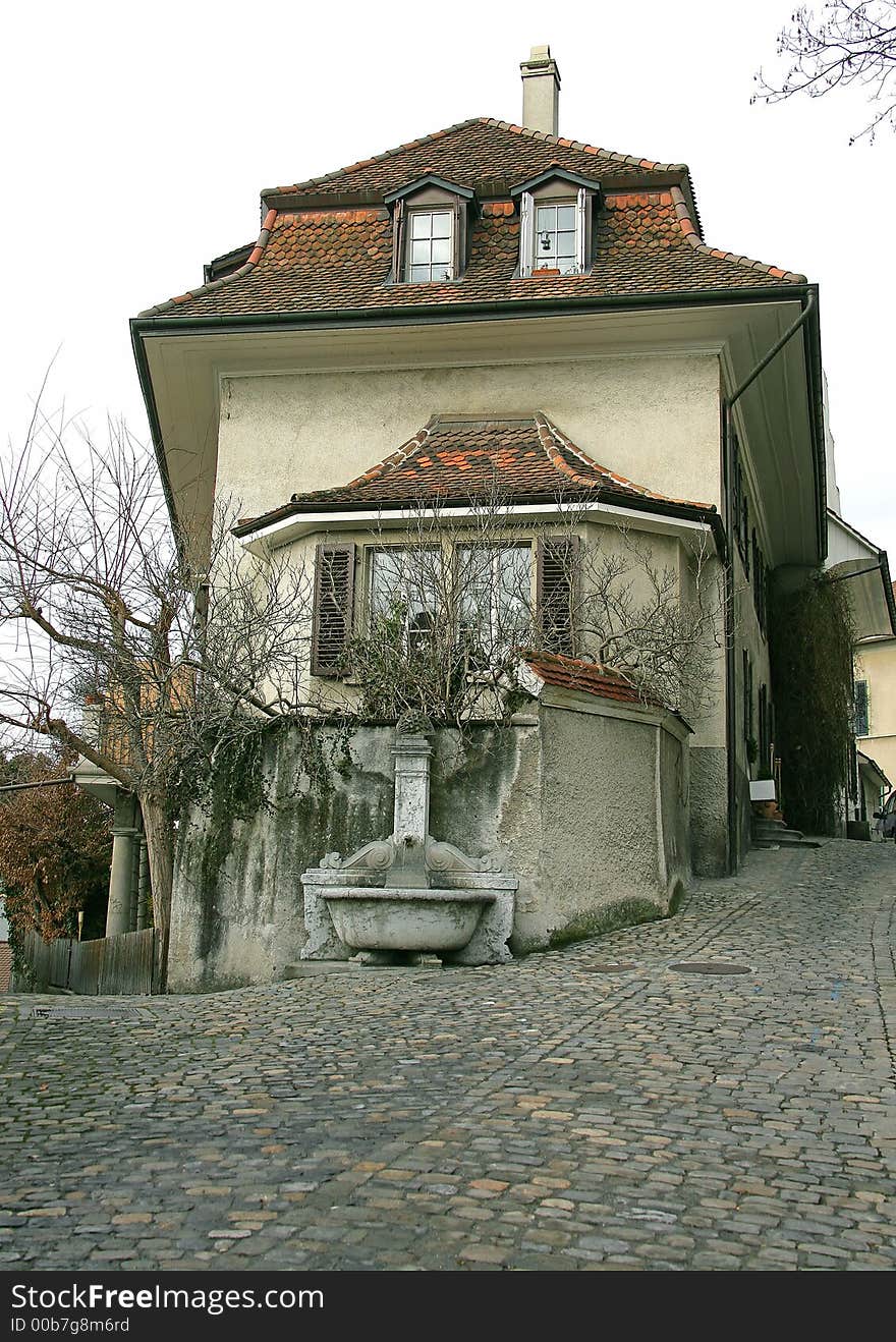 View of an Old Swiss House. View of an Old Swiss House