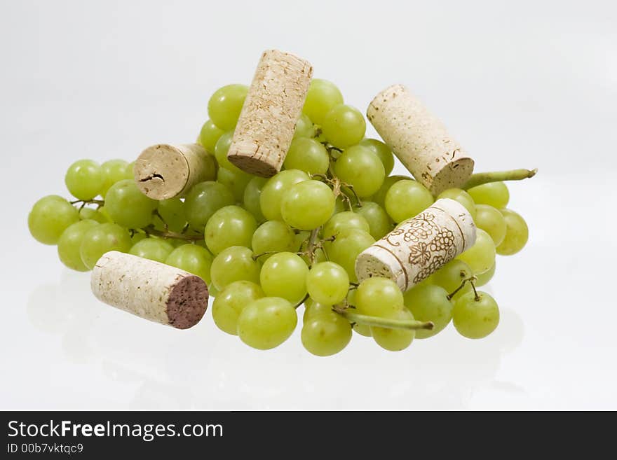 Grapes and corks