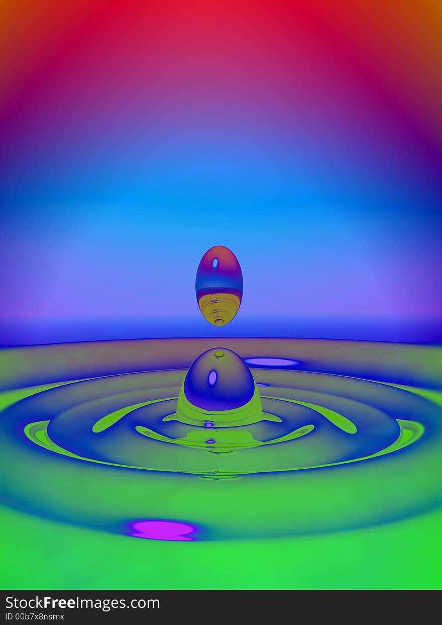 A computer created image of a liquid ripple. A computer created image of a liquid ripple.