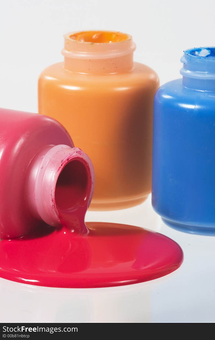 Crayon bottles in different colors