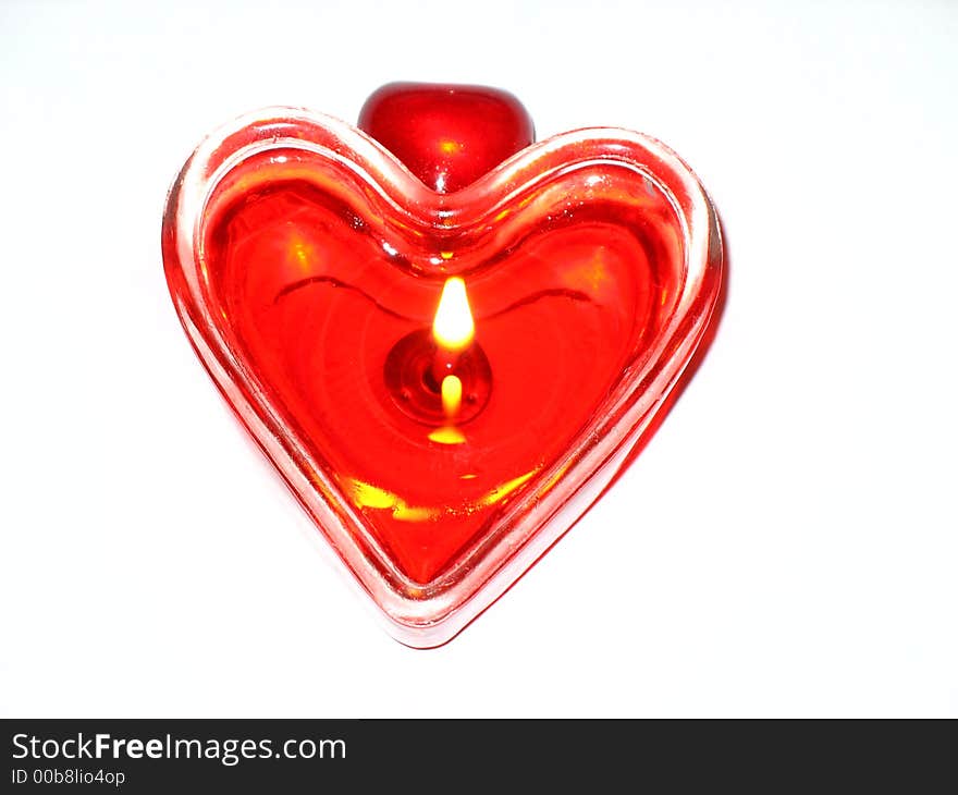 Two burning heart. Burning candle in the form of the heart. Two burning heart. Burning candle in the form of the heart.