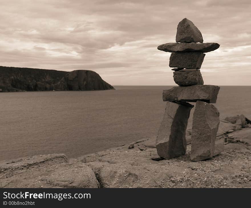 Inukashuk on a hiking trail