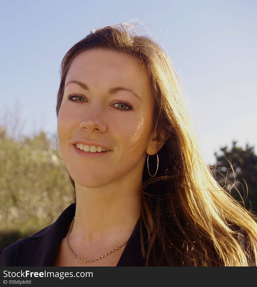 Portrait of a young successful businesswoman smiling