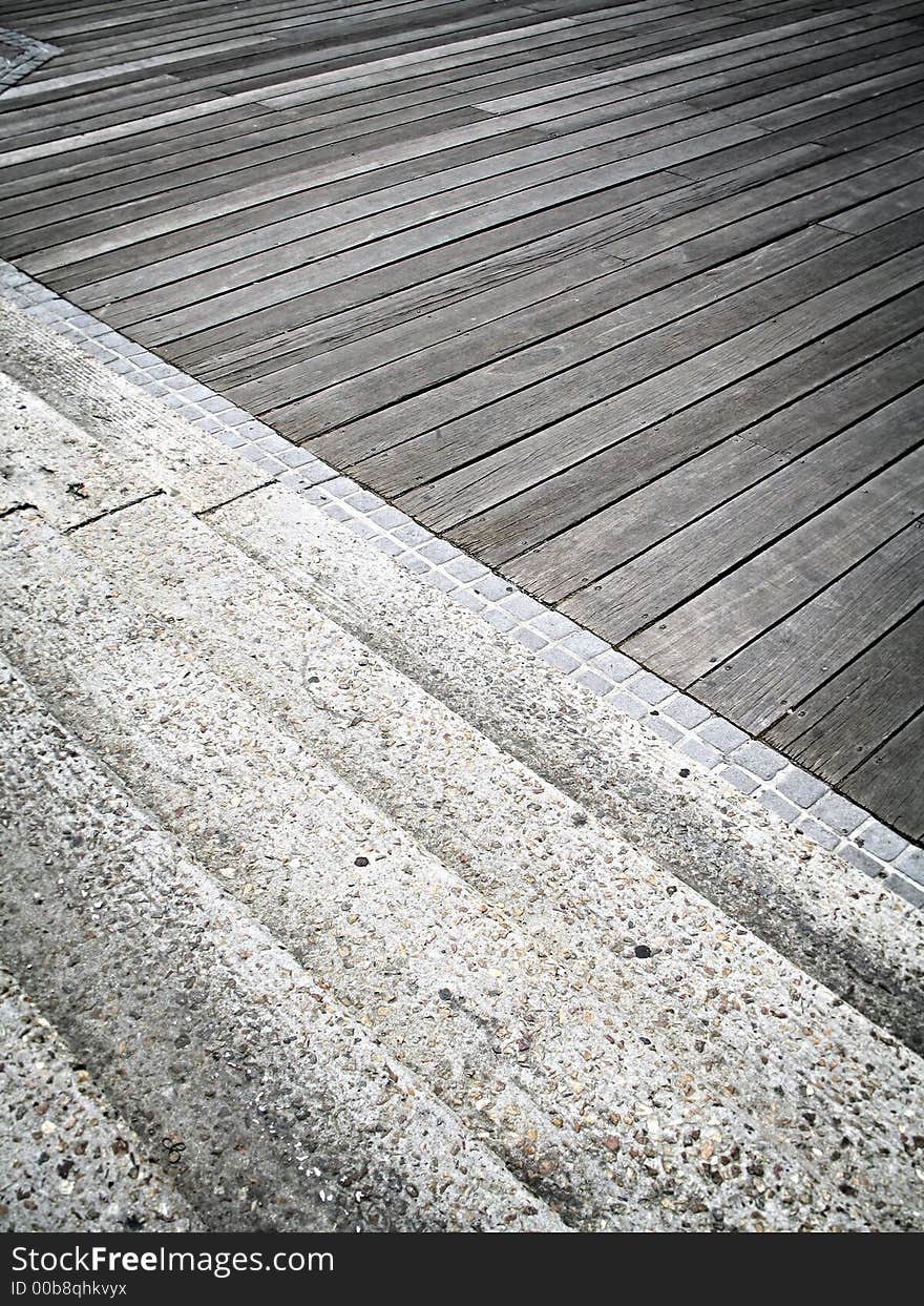 Portrait photo of a weathered walkway