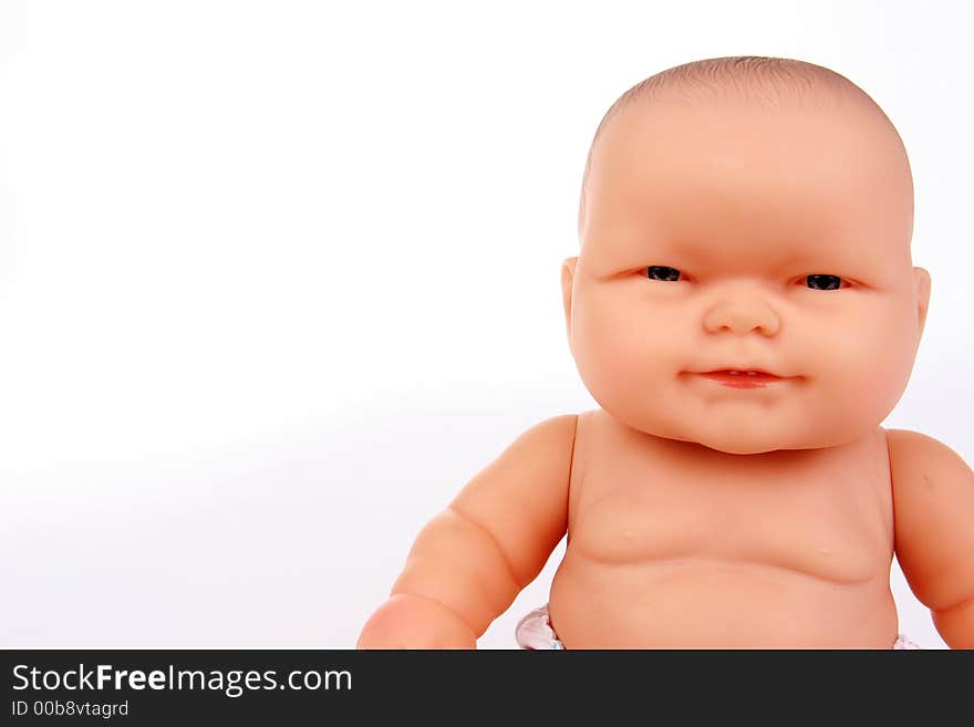 Top half of a fat toy baby