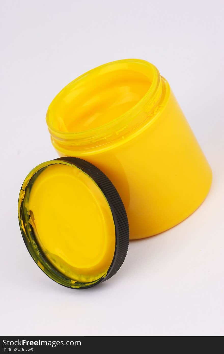 Yellow finger paint