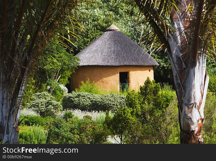 Hut in garden