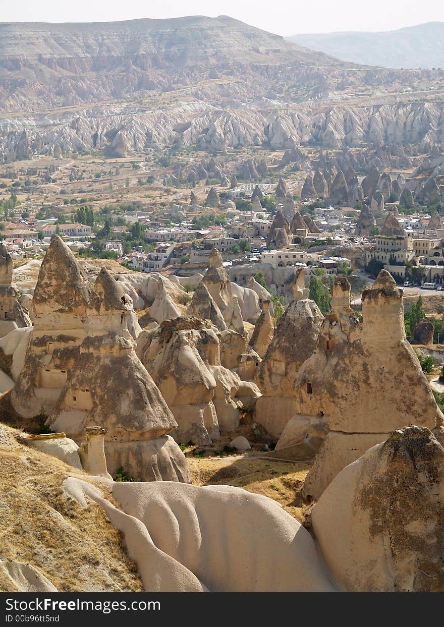 Sandstone formations in Cappadocia