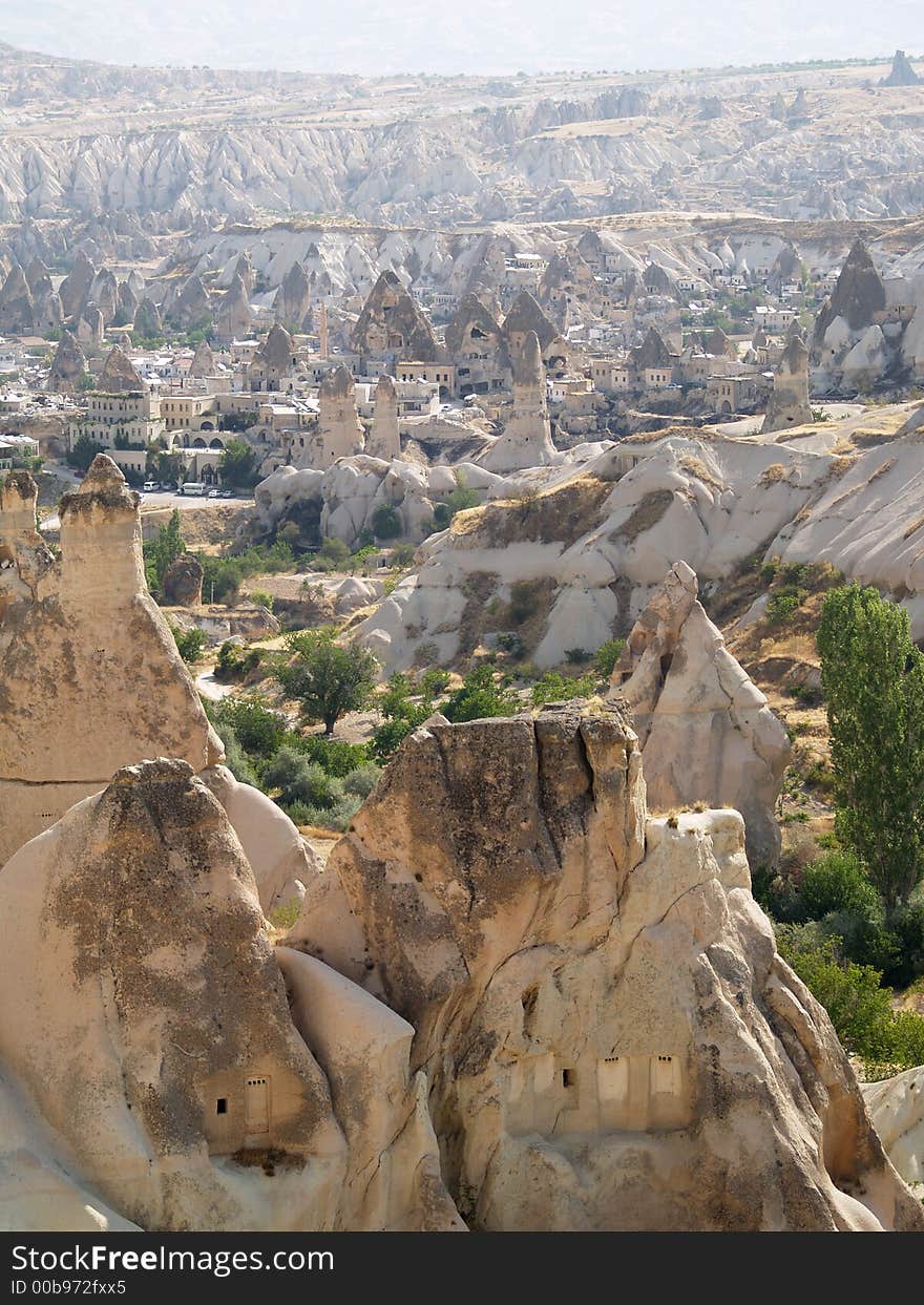 Sandstone formations in Cappadocia