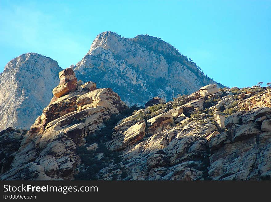 A beautiful view of the desert and mountains. A beautiful view of the desert and mountains.