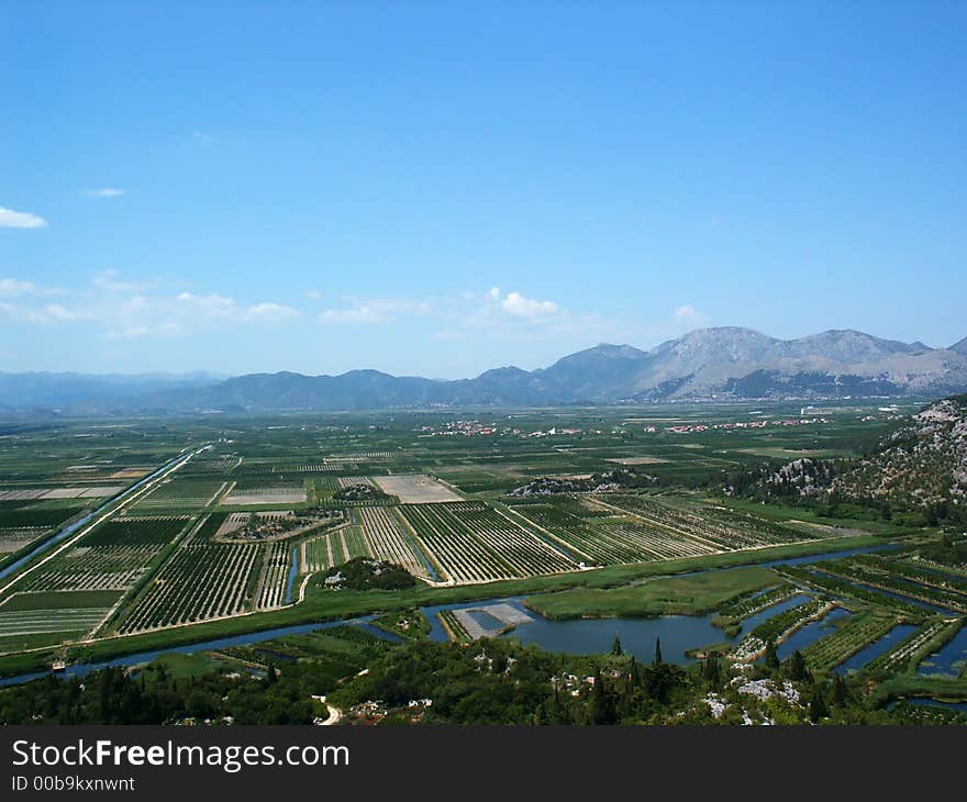 Neretva river delta valley 2