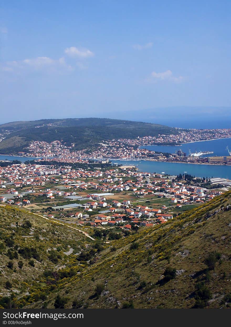 Mediterranean city view in Croatia