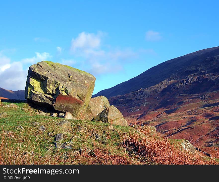 Glacial boulder on the Fairfield horseshoe