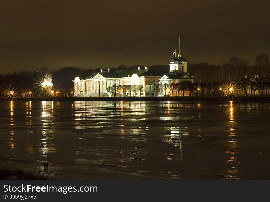 Russia,  Moscow, Winter  Night in country estate