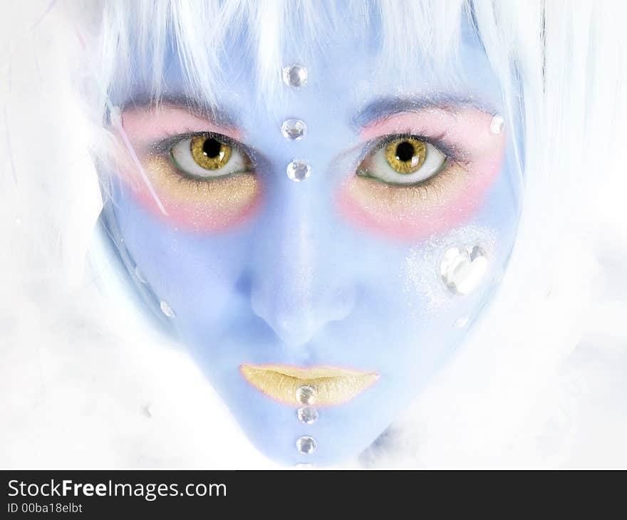 Beautiful young woman in winter costume. Beautiful young woman in winter costume.