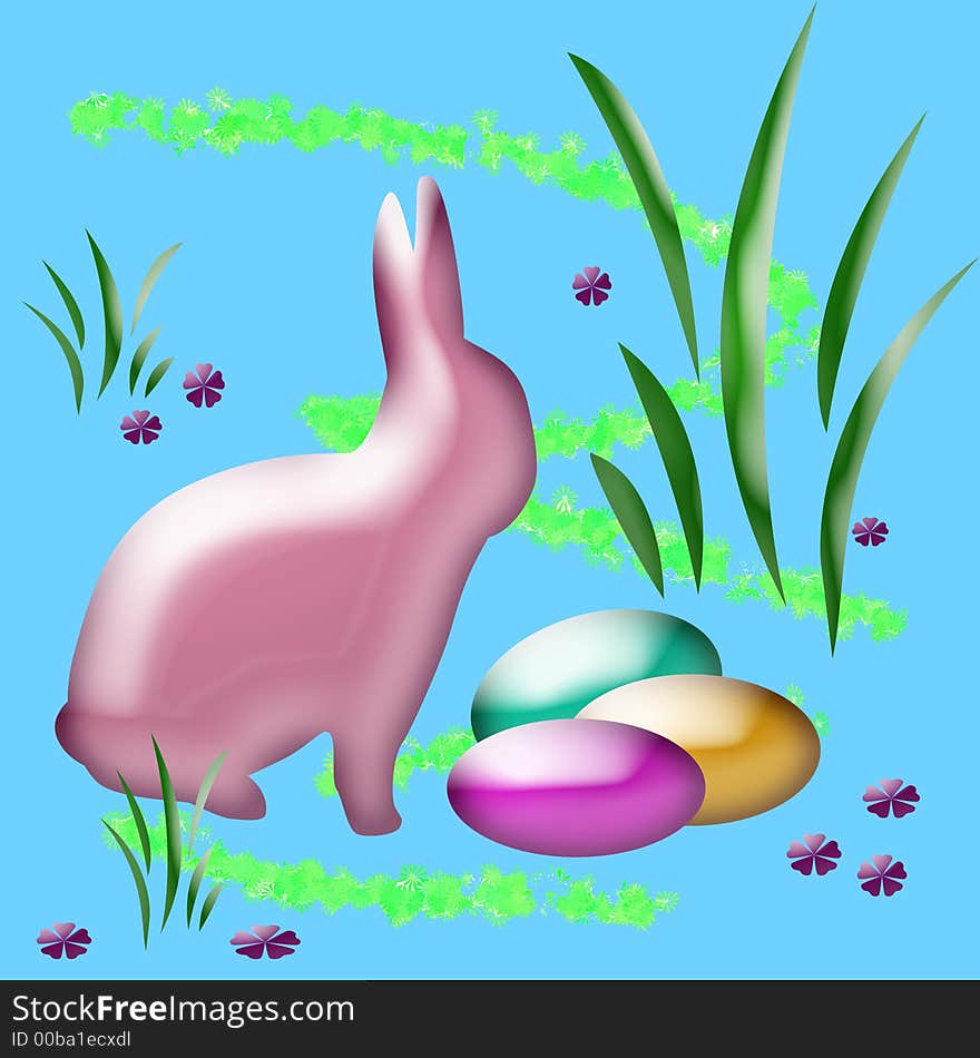 Easter bunny art