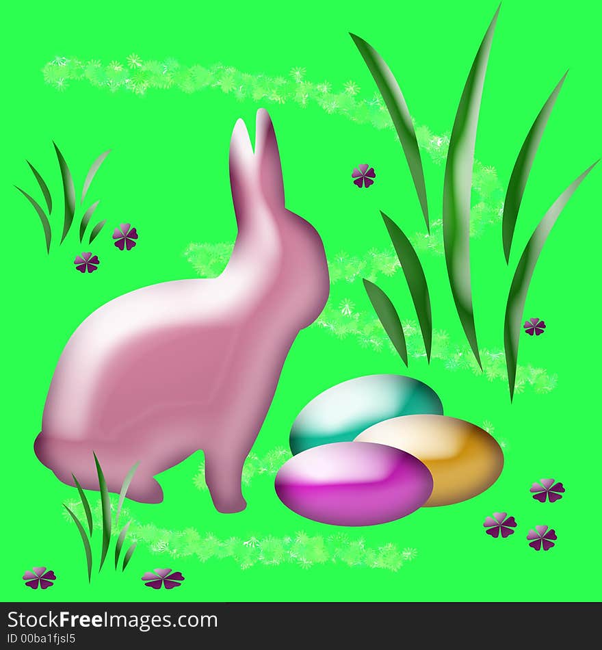 Easter bunny art