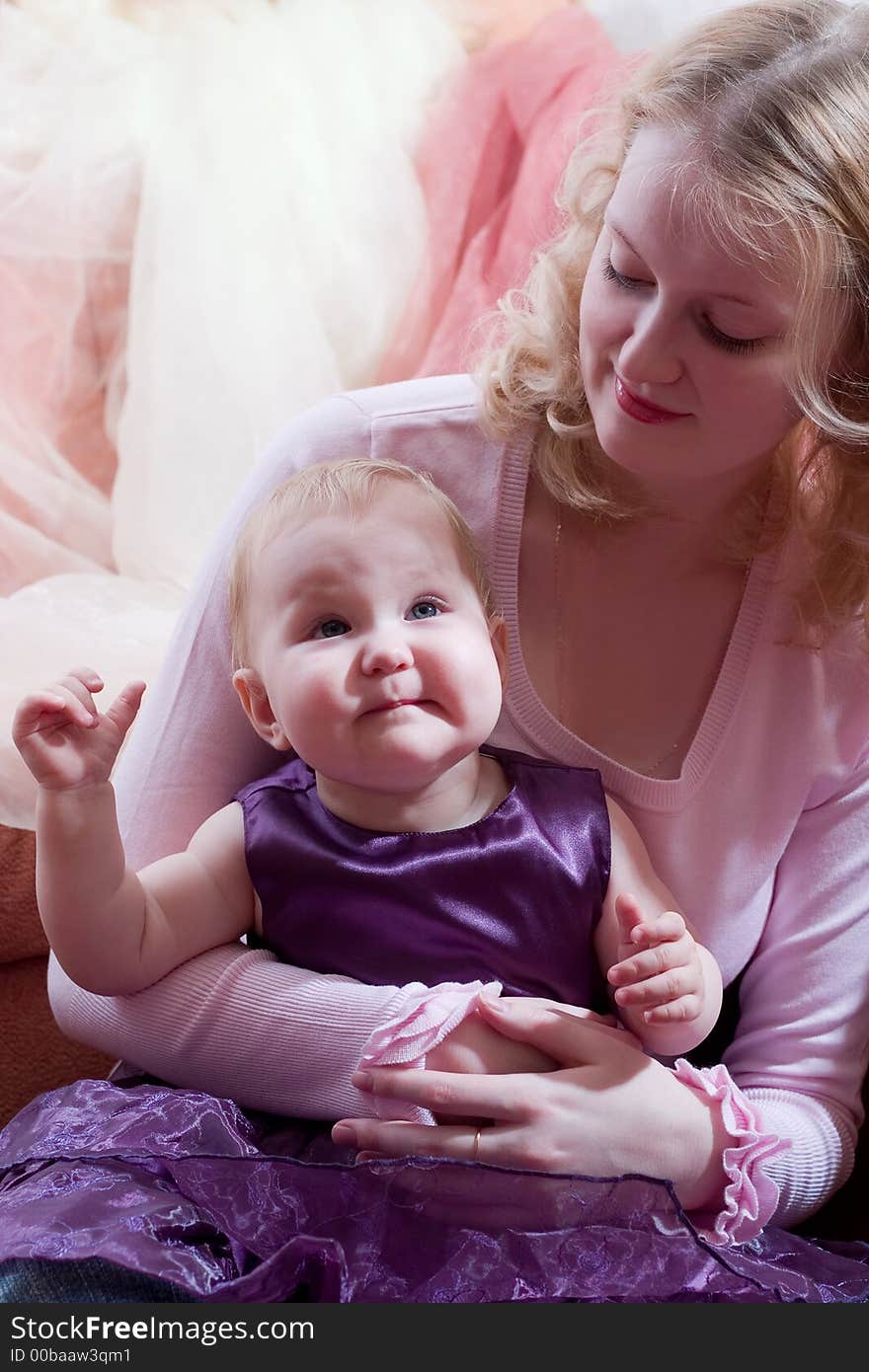 Loving mother with her little cute daughter. Loving mother with her little cute daughter