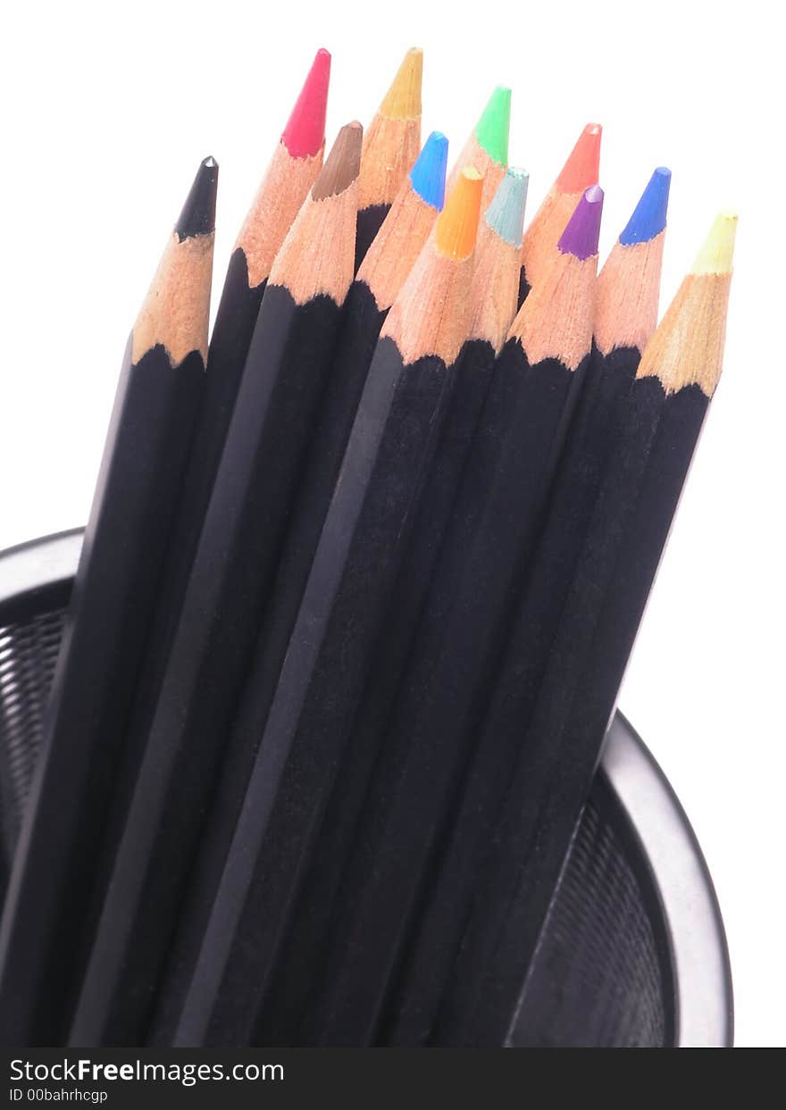 Colored Pencils in Can 2