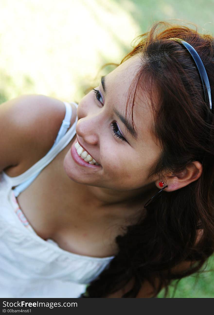 Portrait of an attractive Asian teenaged girl. Portrait of an attractive Asian teenaged girl