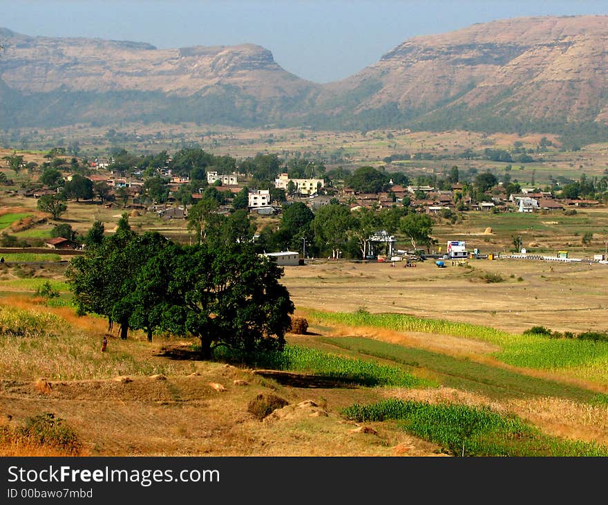 Indian Village Scene