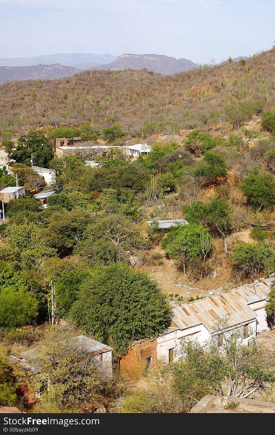 Houses at the out skirts of the town of Alamos, in the northern state of Sonora, Mexico, Latin America