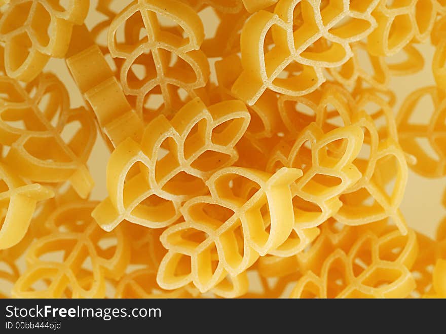 Extrem closeup of noodles in ear form