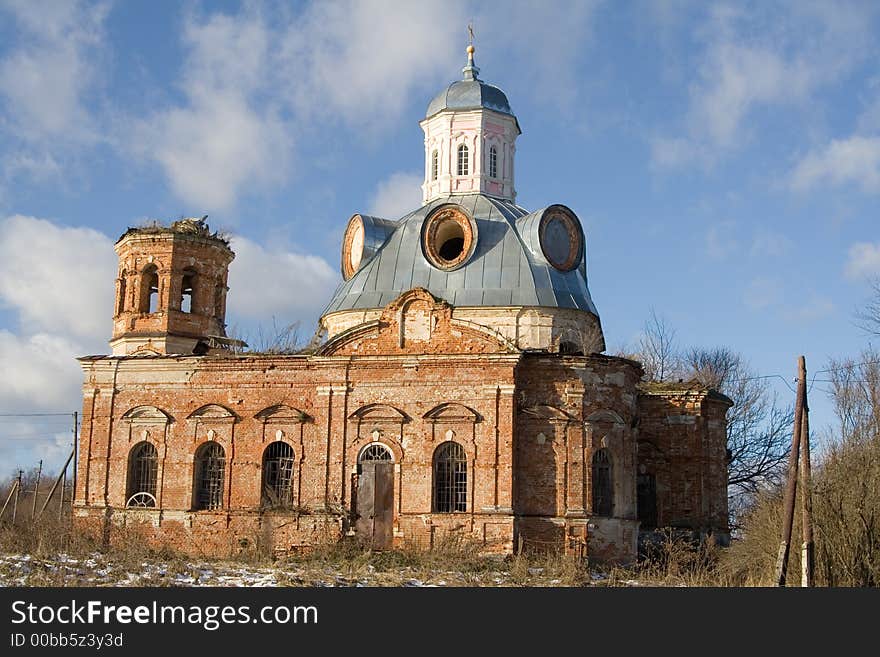 Old church in russian village