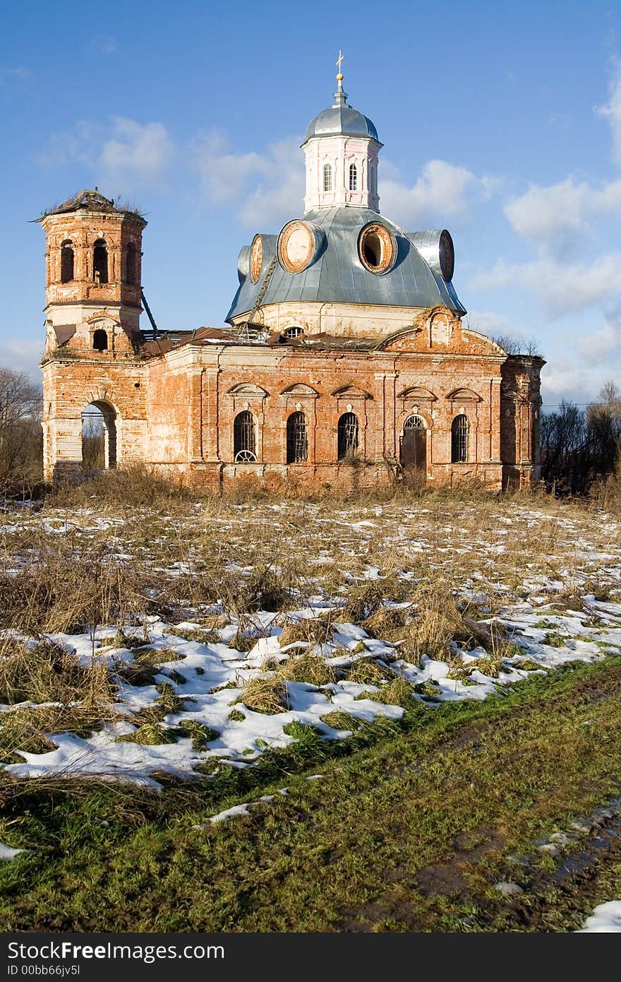 Old church in russian village