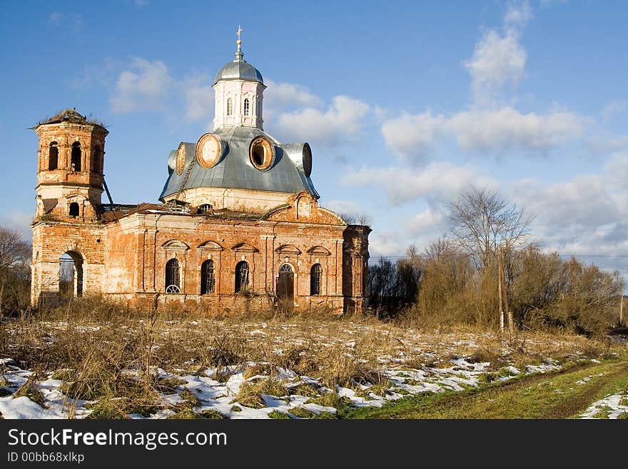 Old church in russian village