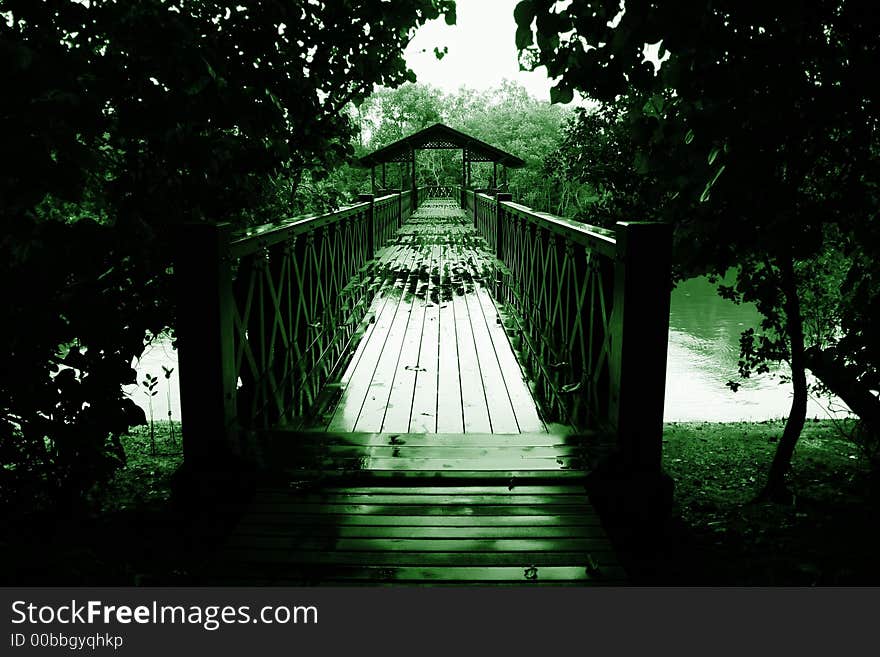 Nature trail bridge