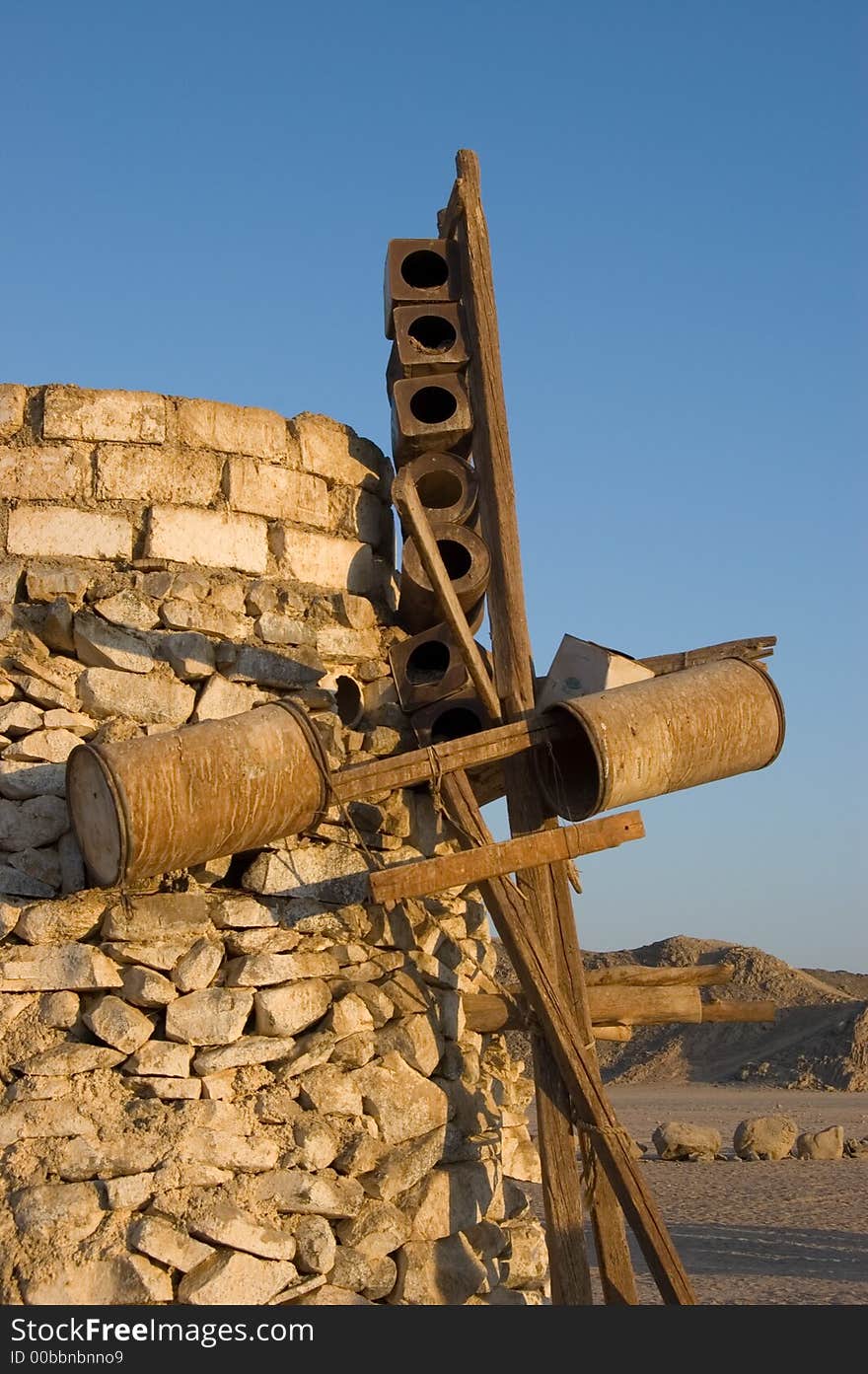 Picture of a pigeon house in the desert